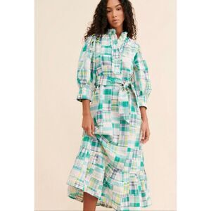 Antik Batik Alama Plaid Midi Dress